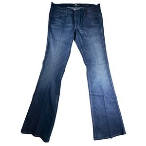 7 For All Mankind A-Pocket Flare Jeans Blue Denim Medium Wash Size 30